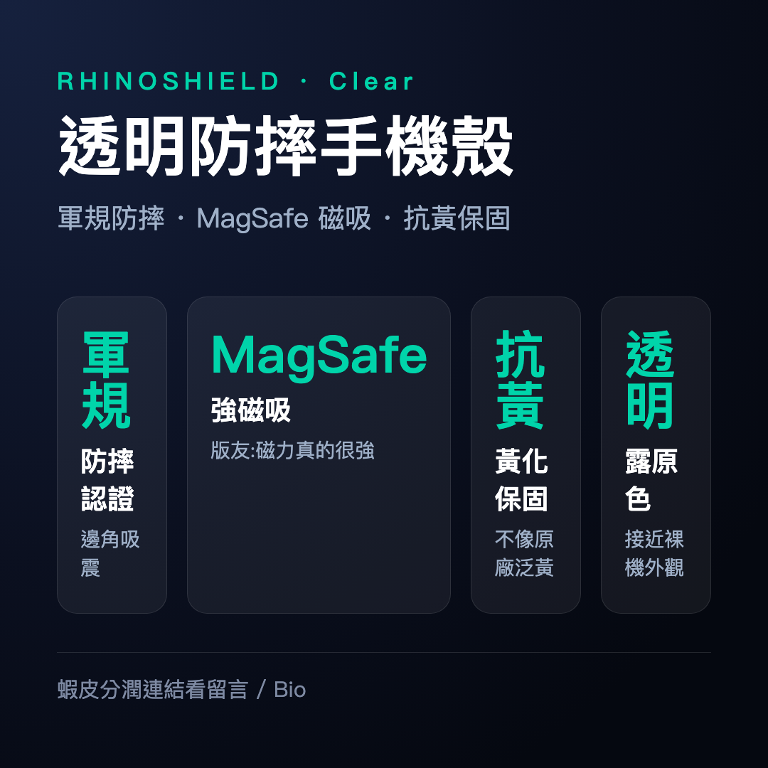 【蝦皮直營】犀牛盾 Clear透明防摔手機殼 黃化保固 iPhone 14/15/16/17 蘋果 磁吸 保護殼
