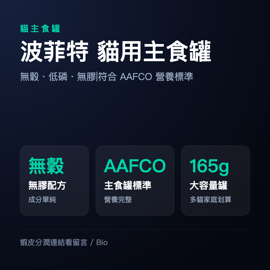 【蝦皮直營】波菲特 PURRFACT 貓用主食罐 165g/罐 口味任選 無穀低磷無膠 貓罐頭 貓主食罐