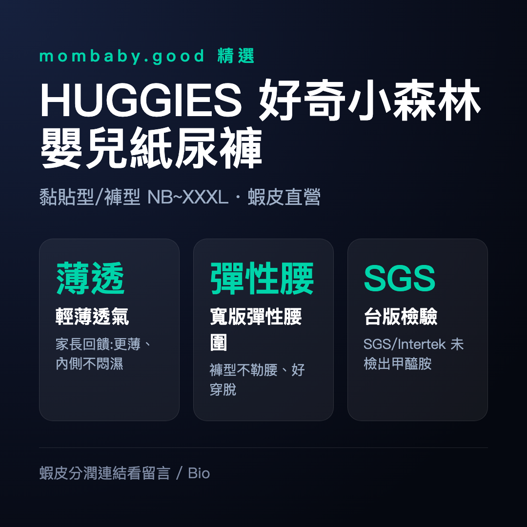 【蝦皮直營】HUGGIES 好奇小森林嬰兒紙尿褲 黏貼型/褲型 (NB~XXXL) /包 尿布 好動褲 好眠褲